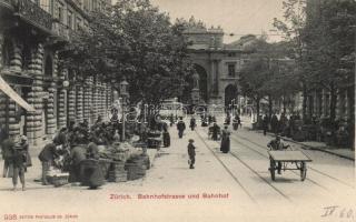 Zürich railway station, market