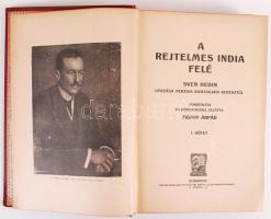 Sven Hedin: A rejtelmes India felé I-II. Ford., bev. Zigány Árpád. Bp., é.n., Magyar Kereskedelmi Közlöny Hirlap- és Könyvkiadó-Vállalat. Kiadói, aranyozott, egészvászon kötésben, fotókkal és rajzokkal gazdagon illusztrálva, jó állapotban