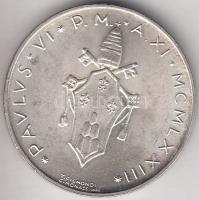 Vatikán 1973. 500L Ag "VI. Pál Pápa" T:2
Vatican city 1973. 500 Lire Ag "Pope Paul VI...