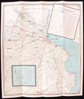 Cca 1930 1db 45x53cm-es jó állapotú térkép Zona Turistica Norte de la Provincia de Buenos Aires-ről