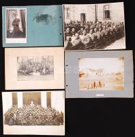 1900-1930 5db katonai csoportkép klf méretben