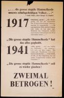 1941 Németeket demoralizáló propaganda röplap / 
1941 Demoralising flyer for German