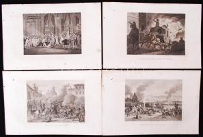cca 1840 J.H. Engleheart: Napoleon élete 12 acélmetszet / Napoleons life on 12 steel-engravings 24x15 cm