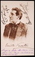 cca 1900 Ernesto Novelly olasz festő dedikált fotólapja /  cca 1900 Italian painter Ernesto Novelly autograph signed photo