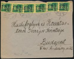 Inflation cover, (6. díjszabás) Távolsági levél 6x Kisegítő 100P/12f bérmentesítéssel (hiányzó hajtóka)
