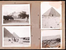 1932 Egyiptomi expedíció fotóalbuma 76db többségében egyedileg is feliratozott fényképpel, kísérőjegyzékkel