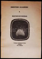 Ismertebb lelkiségek a magyar egyházban Marcsi Izidor váci megyéspüspök saját kezű aláírásával 22p.