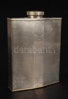 Kagylóból készült ékszeres buksza és egy régi, fém, Talc de Coty hintőporos flaska / 
Vintage sea sh...