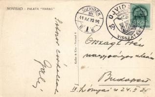 Újvidék Palace Habag, Vissza So. Stpl