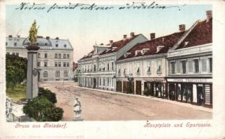 Gleisdorf Main square, savings bank, the shop of Johann Frantschitz (small tear)