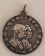 1914. "Ferenc József - II. Vilmos / Vörös Kereszt" fém medál T:2