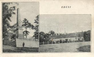 Ercsi Gróf Wimpfen-kastély, Eötvös emlékmű (fa)