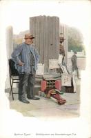 Types from Berlin, bootblack at the Brandenburg Gate, s: F. Bersch