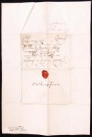 1682 Révay Imre Turóc vármegyei főispán saját kézzel írt latin nyelvű levele saját viaszpecsétjével ...