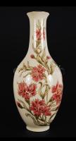 Zsolnay váza, kézzel festett, jelzett, hibátlan, m:27cm/ Zsolnay porcelain vase
