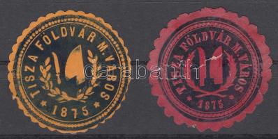 Tiszaföldvár 2 db városi pecsétbélyeg