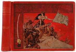 Ezernyolczszáz negyvennyolcz. Az 1848/49-iki magyar szabadságharcz története képekben. Egykorú képek, okiratok, eredeti kézírással, ereklyék, nevezetes nyomtatványok, kiáltványok, művészi emlékek. Ezer képpel. Szerk. Jókai Mór, Bródy Sándor, Rákosi Viktor. Bp. 1898. Révai. 476 p. Rendkívül gazdag egész oldalas és szövegközti képanyaggal. Festett, aranyozott kiadói egészvászon kötésben Gottermayer-kötésben. Haránt alakú. Közepes állapotban