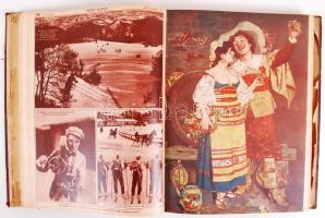 1928 A Pesti Napló képes mellékletének összegyűjtött számai 1928 végétől 1929 közepéig. Félvászon kö...