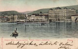 Fiume, Adria Palace and government, ship (EK)