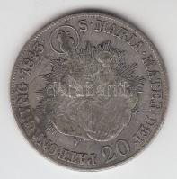 1843B 20Kr Ag "V. Ferdinánd" T:3