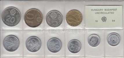 1984. 2f-20Ft 10db klf érmés forgalmi sor fóliatokban T:1