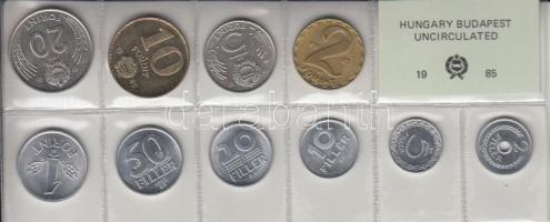 1985. 2f-20Ft 10db klf érmés forgalmi sor fóliatokban T:1