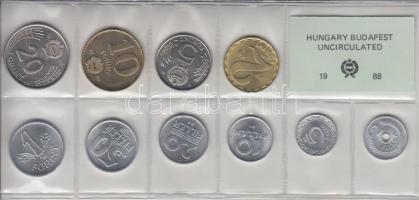 1988. 2f-20Ft 10db klf érmés forgalmi sor fóliatokban T:1