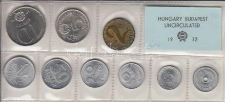 1972. 2f-10Ft 9db klf érmés forgalmi sor fóliatokban T:1