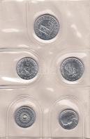 1978. 2f-10Ft 9klf "Magyar Népköztársaság" forgalmi érméi sötétbarna műbőrtokban T:1