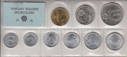 1976. 2f-10Ft 9db klf érmés forgalmi sor fóliatokban T:1