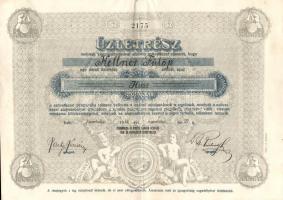 Zsombolya 1916. "Zsombolya És Vidéke Hangya Fogyasztási és Értékesítő Szövetkezet" üzletrész 20K-ról szelvényekkel T:II