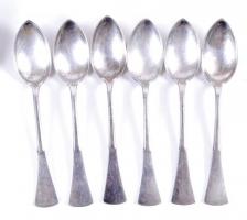 1872-1966 Komplett ezüst (Ag) étkészlet 3 különféle, 800-as tisztaságú, monarchiabeli és magyarorszá...