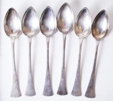 1872-1966 Komplett ezüst (Ag) étkészlet 3 különféle, 800-as tisztaságú, monarchiabeli és magyarorszá...