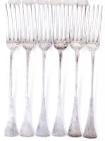 1872-1966 Komplett ezüst (Ag) étkészlet 3 különféle, 800-as tisztaságú, monarchiabeli és magyarorszá...