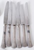 1872-1966 Komplett ezüst (Ag) étkészlet 3 különféle, 800-as tisztaságú, monarchiabeli és magyarorszá...