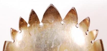 1872-1966 800-as tisztaságú, 8db-os, ezüst (Ag) tálalókészlet monarchiabeli és magyarországi jelzése...