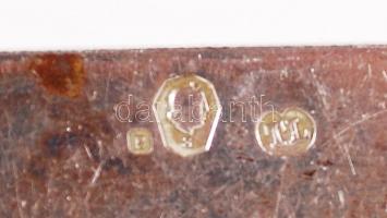 1872-1966 800-as tisztaságú, 8db-os, ezüst (Ag) tálalókészlet monarchiabeli és magyarországi jelzése...