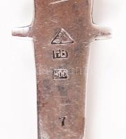 1929-1940 800/1000 tisztaságú ezüst (Ag) levélnyitó csehszlovák jelzéssel, "FB" mesterjegg...