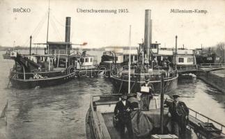 Brcko flood in 1915, steam ships