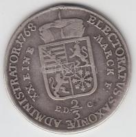 Német Államok / Szászország-Albertine 1768 EDC 2/3 Tallér Ag "Ferenc Xavér" (13.3g) T:3
Ge...
