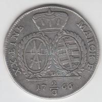 Német Államok / Szászország-Albertine 1766 EDC 2/3 Tallér Ag "III. Frigyes Ágost" (13.71g)...