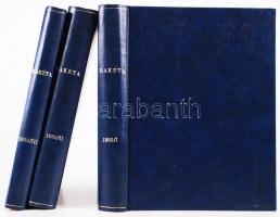 1985 Rakéta, teljes évfolyam, 3 kötetbe kötve, műbőr kötésben