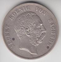 Német Államok / Szászország 1902E 5M Ag "Albert" (27.46g) T:2- German States / Saxony 1902E 5 Mark Ag "Albert" (27.46g) C:VF