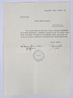 1941 A Gamma FC szerződés-hosszabbításról szóló levele Havas László futballistának