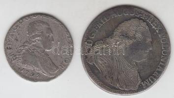 Német Államok / Szászország-Albertine 1753 FWoF 1/3 Tallér Ag "II. Frigyes Ágost" (7.06g) + 1792. 2Gr Ag "III. Frigyes Ágost" (3.36g) T:2-,3 German States / Saxony-Albertine 1753 FWoF 1/3 Thaler Ag "Frederick Augustus II" (7.06g) + 1792 2 Groschen Ag "Frederick Augustus III" (3.36g) C:VF,F