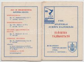 1966 VIII. Atlétikai Európa Bajnokság - Budapest Népstadion - előzetes tájékoztató