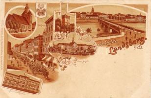 Landsberg mit Kaserne Litho