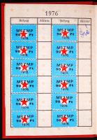1957/1975 2db MSZMP tagsági könyv bélyegekkel