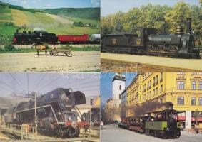 12 db modern, használatlan, kiváló minőségű, gőzmozdony motívumlap / 12 modern, unused, excellent quality postcards about locomotives