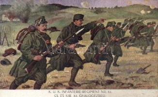 K.u.K. military; infantry regiment no. 83, artist signed charity card